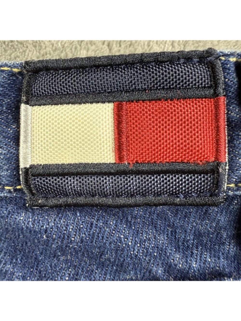Vintage Tommy Hilfiger Jeans Womens 7 Blue Straight Leg Mid Rise Denim Y2K Flag - Picture 7 of 16
